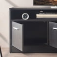 thumbnail image 5 of Holland Contemporary TV Stand with Three Soft-closing Doors in Dark Gray, 5 of 6