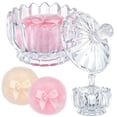 thumbnail image 1 of Set Powder Puff Tioncy, tamaño grande, con recipiente, 3 unidades, transparentes, 1 of 7
