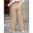 thumbnail image 2 of Eddoyee Womens High Waist Cargo Wide Leg Denim Pants Stretch Casual Jeans S-XXL, 2 of 5