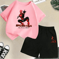 thumbnail image 5 of Conjunto de ropa de verano para niños y niñas con superhéroes, camiseta de manga corta de algodón y pantalones cortos, traje informal con estampado de Spider-Man, 5 of 5