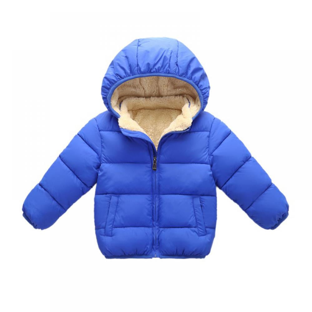 Details about   Winter Kids Baby Boy Warm Outwear Coat Fur Hooded Thick Jacket Cotton-padded Top