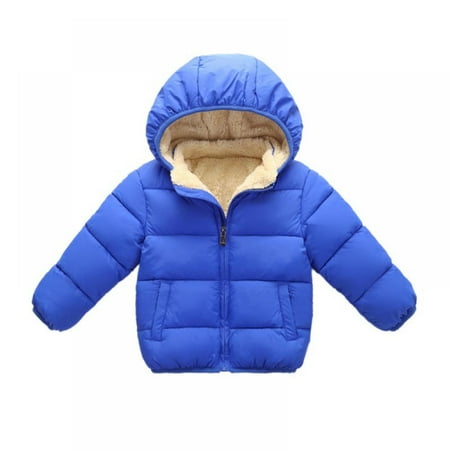 

Toddler Winter Coats Children Warm Coat Winter Baby Girls Boy Plus velvet thickening Hooded Jacket Cotton-padded Coat 2-6T Toddler Kids Clothing