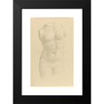 thumbnail image 2 of Alphonse Legros 11x14 Black Modern Framed Museum Art Print Titled - Torso, 2 of 5