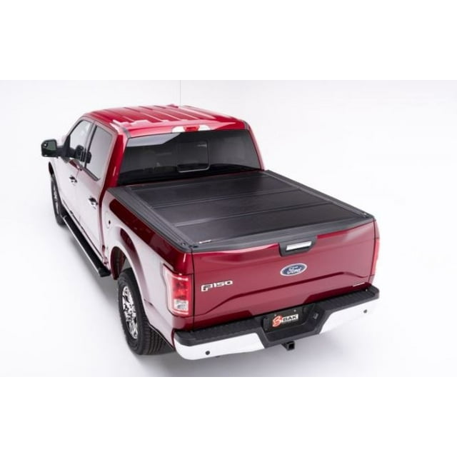 BAK Industries Tonneau Cover 772339 BAKFlip F1; Hard Panel Fold-Up; Lockable Using Tailgate Handle Lock; Black; Fiberglass; Can Be Used With BAK Tool Box