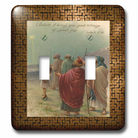 3dRose, Vintage Shepherds and the Star of Bethlehem, double toggle switch