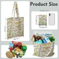 thumbnail image 2 of Cartoon Frog and Plant Pattern Canvas Shopping Tote Bag, Durable Eco-Friendly Reusable Bag for Women, Lightweight Foldable Handbag for Daily Use & School, 2 of 7