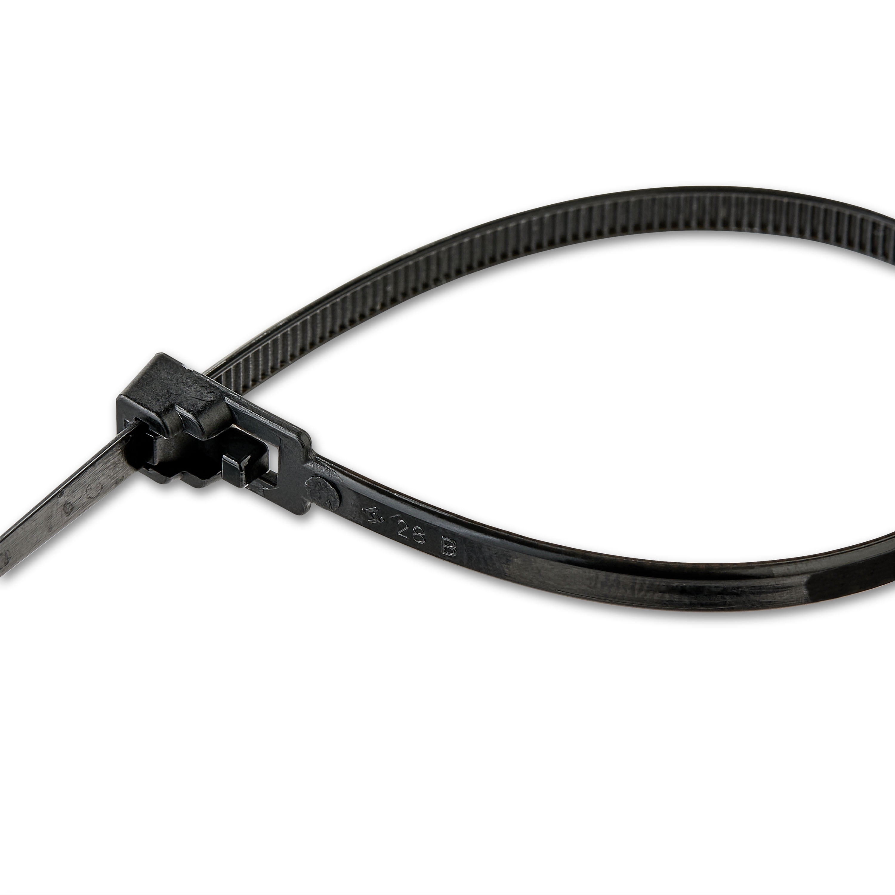 (4 pack) Hyper Tough 8-Inch Releasable Cable Ties, Black, 20 Count