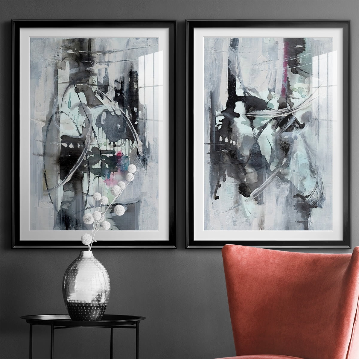 Wexford Home Indian Lore I Premium Framed Print, 22.5" x 30.5" - Ready to Hang, Black (Set of 2)