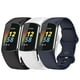 thumbnail image 2 of 3PCS Bandas Deportivas Compatible con Fitbit Charge 5 Accesorio Smartwatch, Silicona Suave Correa de Reloj Pulseras Pulsera de Reemplazo para Charge5 Mujeres Hombres, Negro/Blanco/Azul Marino, Pequeño, 2 of 2