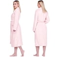 thumbnail image 5 of PAVILIA Robes For Women, Fleece Soft Fluffy Bathrobe, Plush Cozy Long Spa Robe, Satin Trim (L/XL, Pink), 5 of 10