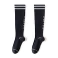 thumbnail image 2 of Neinkie 1 Pair Compression Stockings Striped Stretchy Long Tube Anti-Fatigue Sporty Socks for Running Climbing Riding, 2 of 7