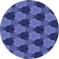 thumbnail image 1 of Ahgly Company Machine Washable Indoor Round Transitional Light Slate Blue Area Rugs, 4' Round, 1 of 7