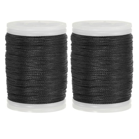 Uxcell Archery Bow String Serving Thread Bowstring Serving Material Protector 120yd / 110m Polyethylene(Black Pack of 2)