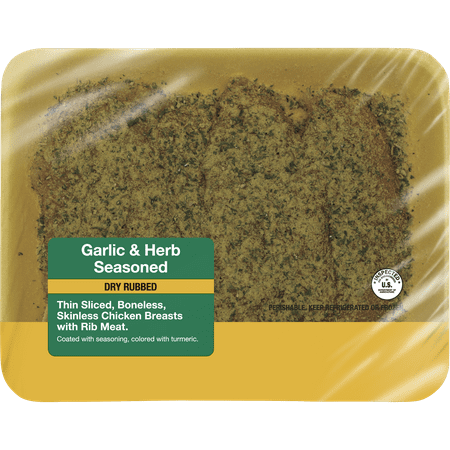 Freshness Guaranteed Garlic and Herb Thin-Sliced Chicken Breasts, 1.1 - 2.75 lb