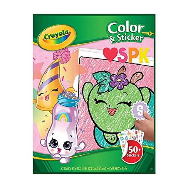 Libro de colores y pegatinas de Crayola Shopkins