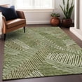 thumbnail image 5 of HomeRoots 671914 5 x 8 ft. Olive Green, Ivory & Beige Floral Washable Machine Made Rectangle Area Rug with UV Protection, 5 of 9