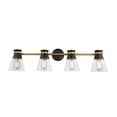 thumbnail image 3 of AC11804BB Artcraft Lighting Kanata - 4 Light Bath Vanity-9 Inches Tall and 36 Inches Wide-Black/Brushed Brass Finish, 3 of 7