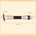 thumbnail image 2 of Double Ended Makeup Brush, Multifunction Makeup Brushes, Liquid Concealer Blending Brush for Cosmetics, Soft Fiber Bristles, Wooden Handle, Easy to Clean, Large Brush for Liquid Makeup Application, 2 of 5