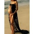 thumbnail image 2 of Coduop Pregnant Women Front Split Maxi Maternity Dress Gown Photo Photography, 2 of 6