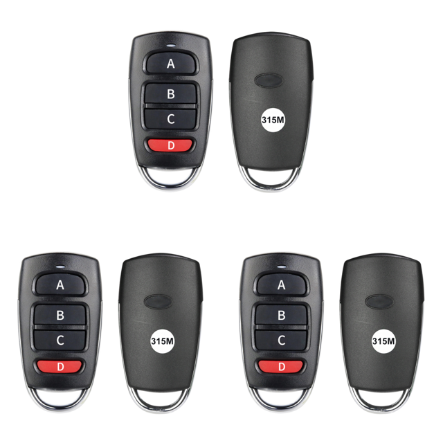 Duplicador de llaves de repuesto clon de control remoto para puerta automática (315 MHz ABCD)