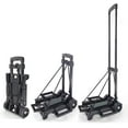 thumbnail image 6 of Foldable Hand Truck, 25kg Capacity Luggage Trolley with 2 Wheels and Adjustable Handle, Lightweight Aluminium Foldable Trolley for Home, Office, Shopping, Travel, 6 of 6