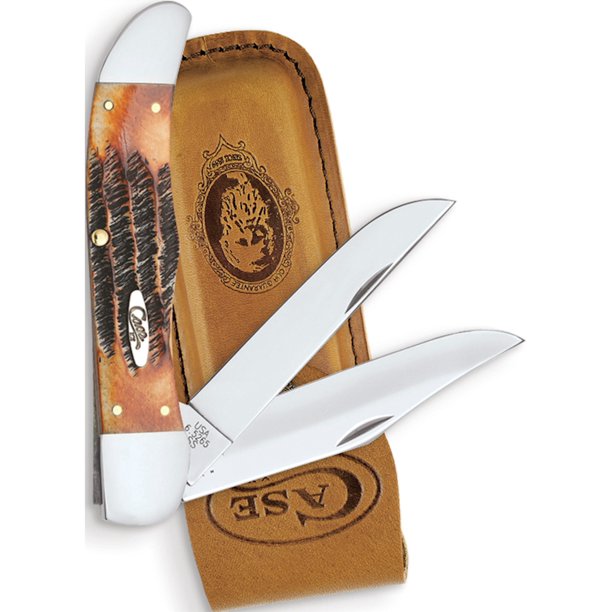 Case Bone Stag Folding Hunter Knife Designer Jewelry by Sweet Pea