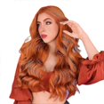 thumbnail image 1 of Long Ginger Wigs Ginger Red Wig Braids Wigs Long Red Curly Wigs Synthetic Heat Resistant Fiber Halloween Costume Wig For Women, 1 of 4