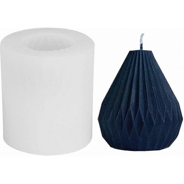 3D Geometric Cylinder Candle Molds Silicone Modern Shape for Crafting