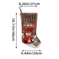thumbnail image 3 of Jumbo 3D Christmas Stockings, Light‑up Christmas Stocking, Large Xmas Stocking with 3D Character Appliques & LED Lights, Vintage Hanging Gift Sack for Fireplace Mantel Home Holiday Decoration, 3 of 7