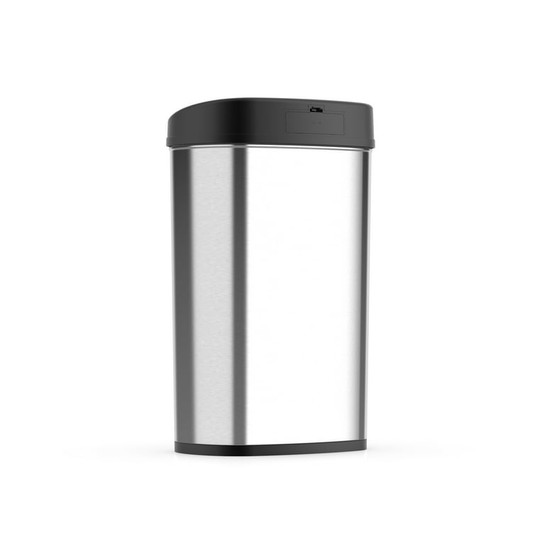GINMAON Automatic Trash Can 13 Gallon Garbage Can with Lid Stainless Steel  Large Capacity Touchless Kitchen Trash Can 50L Motion Sensor Smart Trash