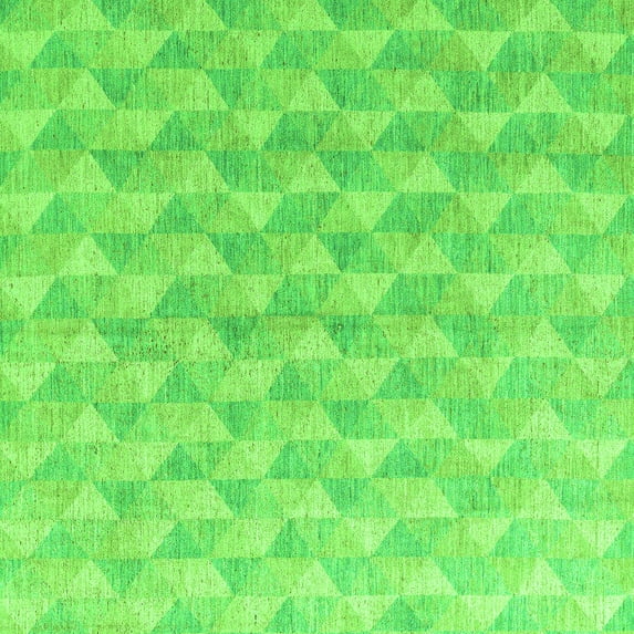Ahgly Company Indoor Square Abstract Green Modern Area Rugs, 6' Square