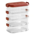 thumbnail image 1 of Stackable Spice Storage Box, Multi-layer Sealed Spice Organizer, Travel Spice Containers and Camping Spices Kit, With Clear Compartments for Kitchen Spices,Cereal,Condiments with Lid (Red, 4Layers), 1 of 4