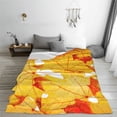 thumbnail image 5 of Fuzoiu Autumn Maple Leaves Print Ultra-Soft Micro Fleece Blanket,All Seasons Flannel Throw, Lightweight Blanket for Bed, Sofa, Couch, Movie Night, Camping, and Travel-60"x50", 5 of 7