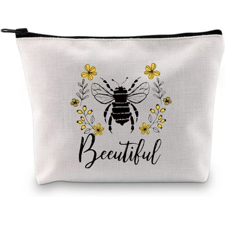 Bee Lover Gift for Women Girls Beeutiful Cosmetic Bags Makeup Bags
