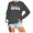 Grey, variant on Halloween Sweatshirt for Women Hoodless Sweatshirt Casual Autumn Winter Top with Puppy Round Neck Modern Lightweight Grey XXL