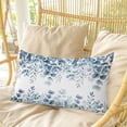 thumbnail image 4 of Blue Green Eucalyptus Leaves Pillow Covers, Linen Long Throw Pillow Case, Spring Summer Botanical Holiday Pillow Protector Decorative Cushion Cover for Living Room/Bedroom 20" x 36", 4 of 8