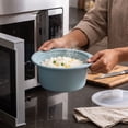 thumbnail image 5 of Werulen Microwave Cooking Pot with Lid, Multi Purpose Food Steaming Bowl for Rice Noodles, Portable Food Cooker Container, Silicone Kitchen Cooking Pot, Versatile Microwave Steamer Bowl, 5 of 7
