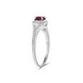 thumbnail image 2 of JewelersClub Ruby Ring Birthstone Jewelry – 0.75 Carat Ruby 0.925 Sterling Silver Ring Jewelry with White Diamond Accent – Gemstone Rings with Hypoallergenic 0.925 Sterling Silver Band, 2 of 4