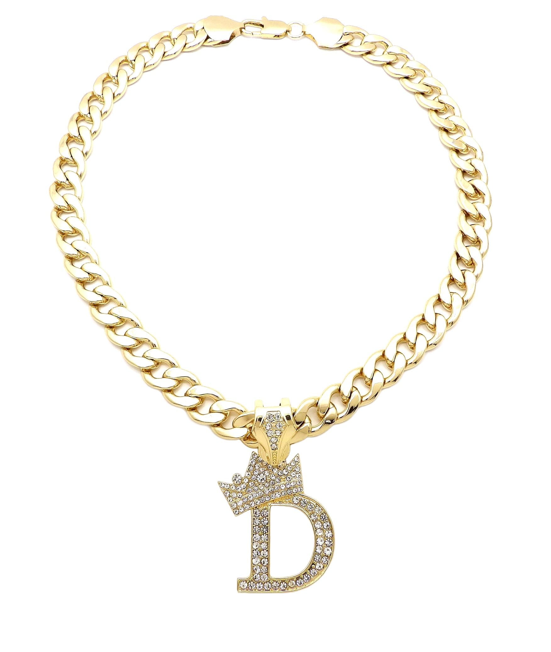 11mm Cuban Chain Necklace, Letter 