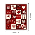 thumbnail image 5 of Herrnalise Happy Valentines Day Red Love Throw Blanket,Wedding Blanket Red Plaid Love Heart Kisses Cupid Throw Blanket for Couch Sofa Bed,Soft Lightweight Warm Fuzzy Fleece Throws Blankets 60"x79", 5 of 8