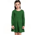 thumbnail image 6 of Arshiner Girls' Super Soft Cotton Long Sleeve Tiered Dress, 6 of 10