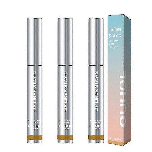 OUHOE Delineador de labios despegable, resistente al agua, para mujer, herramienta para absorber los labios, cosméticos, 3 piezas