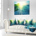 thumbnail image 2 of Designart Foaming Blue Waves - Seashore Throw Pillow - 18x18, 2 of 4