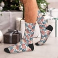 thumbnail image 7 of Xecao Tropical Leaves Print Crew Socks for Men and Women, Men's Soft Moisture-wicking Sock, 7 of 7