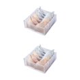 thumbnail image 2 of Kearding Caja de almacenamiento de ropa interior, cesta organizadora de ropa reutilizable, divisor de cajón plegable, contenedor portátil, ropa interior blanco 2piezas Kearding CBP138670, 2 of 6