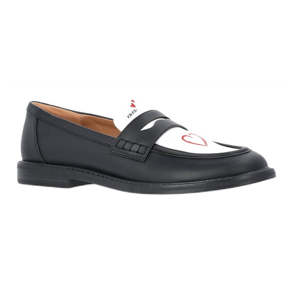 Free Assembly Women's Slip On Faux Leather Heart Loafers
