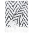 thumbnail image 5 of · REDEARTH · Classic Throw Blanket -Jacquard Medium Weight Soft Lap Blanket for Sofa Bed Couch Chairs loveseats car, Living, Indoor/Outdoor use 100% Cotton (50x60; Gray Charcoal), 5 of 8