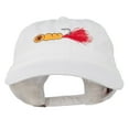 thumbnail image 5 of Fishing Jig Embroidered Washed Cotton Cap - White OSFM, 5 of 5