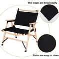 thumbnail image 5 of 18.9x13.8 Inch Camp Chair Replacement Fabric Portable Outdoor Kermit Folding Chair Seat Replacements Black Waterproof Oxford Cloth High Back Camping Chair Cover for Hiking Backpacking Sport, 5 of 9