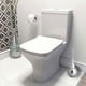 thumbnail image 1 of Juego de escobilla de baño juego de soporte para escobilla de limpieza con base de acero inoxidable escobilla de baño limpieza de cepillo de ducha plateado ANGGREK  Otros, 1 of 7